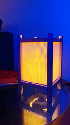 Riku Shoji Table Lamp, 3D Printed Ripple Mesh Night Light