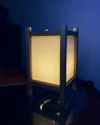 Riku Shoji Table Lamp, 3D Printed Ripple Mesh Night Light