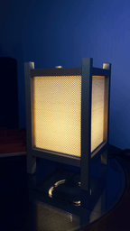 Riku Shoji Table Lamp, 3D Printed Ripple Mesh Night Light