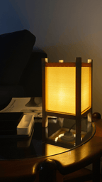 Riku Shoji Table Lamp, 3D Printed Ripple Mesh Night Light