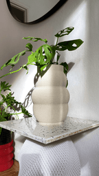 Rolo Ripple Texture Flower Vase, 3D Printed Gourd Shape Decor