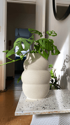 Rolo Ripple Texture Flower Vase, 3D Printed Gourd Shape Decor