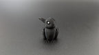 Articulated Raven Keychain Figure, 3D Printed Gothic Toy