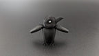 Articulated Raven Keychain Figure, 3D Printed Gothic Toy