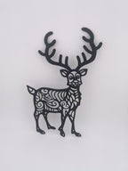 Reindeer Wall Art, 3D Printed Mandala Christmas Decor Panel