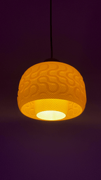 RippleMesh Seamless Pendant Lamp Shade, 3D Printed Lighting