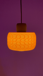 RippleMesh Seamless Pendant Lamp Shade, 3D Printed Lighting