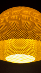 RippleMesh Seamless Pendant Lamp Shade, 3D Printed Lighting