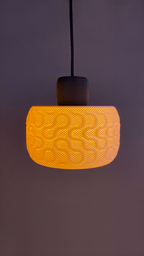 RippleMesh Seamless Pendant Lamp Shade, 3D Printed Lighting
