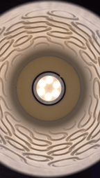 Swirl Pattern Table Lamp, 3D Printed Topographic Night Light