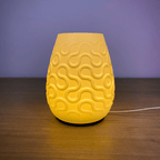 Swirl Pattern Table Lamp, 3D Printed Topographic Night Light
