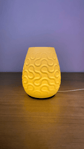 Swirl Pattern Table Lamp, 3D Printed Topographic Night Light