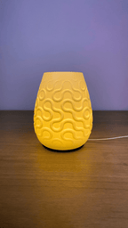 Swirl Pattern Table Lamp, 3D Printed Topographic Night Light