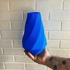 Selene Faceted Flower Vase, 3D Printed Ripple Texture Decor