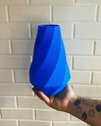 Selene Faceted Flower Vase, 3D Printed Ripple Texture Decor