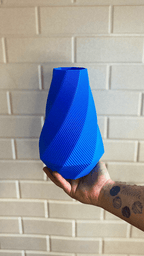 Selene Faceted Flower Vase, 3D Printed Ripple Texture Decor