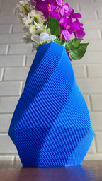 Selene Faceted Flower Vase, 3D Printed Ripple Texture Decor