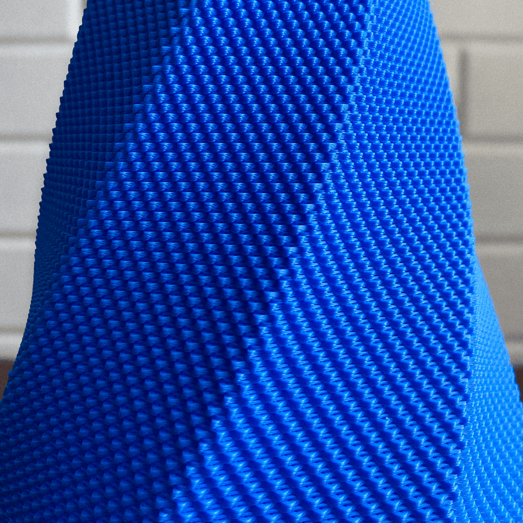 Selene Faceted Flower Vase, 3D Printed Ripple Texture Decor