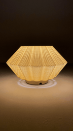 Sol Ripple Mesh Wall Lamp, 3D Printed Sunburst Sconce