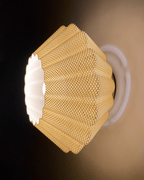 Sol Ripple Mesh Wall Lamp, 3D Printed Sunburst Sconce