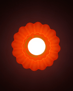 Sol Ripple Mesh Wall Lamp, 3D Printed Sunburst Sconce