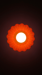 Sol Ripple Mesh Wall Lamp, 3D Printed Sunburst Sconce