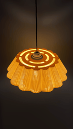 Sol Ripple Mesh Wall Lamp, 3D Printed Sunburst Sconce