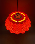 Sol Ripple Mesh Wall Lamp, 3D Printed Sunburst Sconce