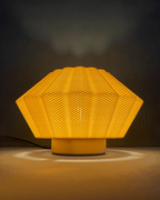 Sol Ripple Mesh Wall Lamp, 3D Printed Sunburst Sconce