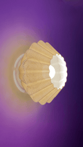 Sol Ripple Mesh Wall Lamp, 3D Printed Sunburst Sconce