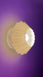 Sol Ripple Mesh Wall Lamp, 3D Printed Sunburst Sconce