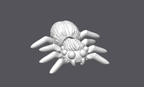 Articulated Spider Keychain, 3D Printed Halloween Fidget Toy