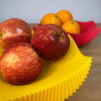 Spira Fluted Centerpiece Bowl, 3D Printed Spiral Decor Bowl