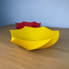 Spira Fluted Centerpiece Bowl, 3D Printed Spiral Decor Bowl