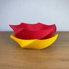 Spira Fluted Centerpiece Bowl, 3D Printed Spiral Decor Bowl