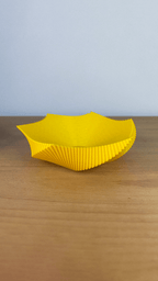 Spira Fluted Centerpiece Bowl, 3D Printed Spiral Decor Bowl