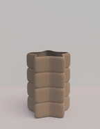 Happy Star Puffy Vase, 3D Printed Star Shaped Flower Vase