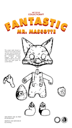 Fantastic Mr Mascotte Fox Art Toy, 3D Printed Figure