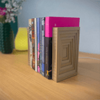 Topographic Bookend Pair, 3D Printed Contour Book Ends