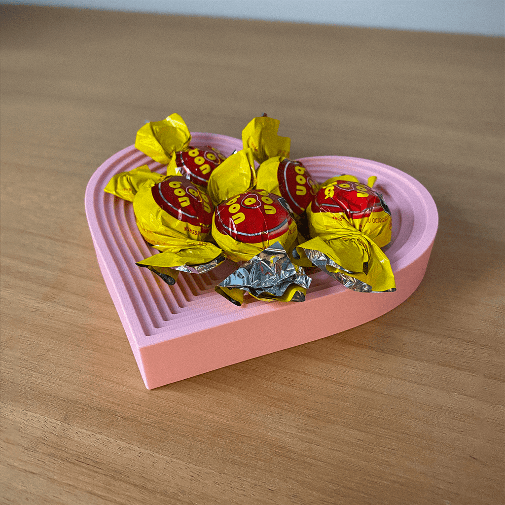 Contour Heart Trinket Tray, 3D Printed Ring Dish