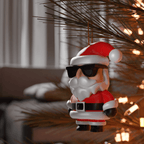 Cool Santa Sunglasses Ornament, 3D Printed Christmas Decor