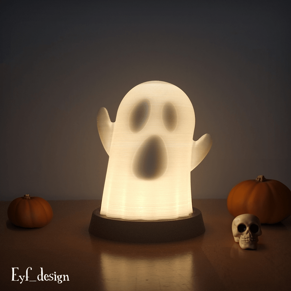 Ghost Night Light, 3D Printed Lithophane Lamp