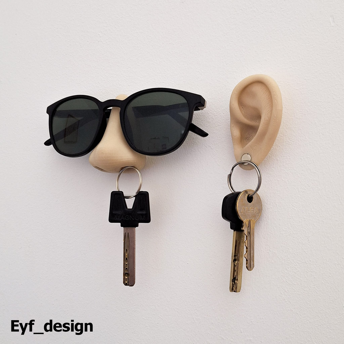 Nose And Ear - Keys And Glasses Holder