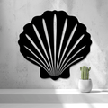 Scallop Shell Wall Art, 3D Printed Coastal Silhouette