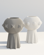 UFO Saucer Vase, Ribbed 3D Printed Planter