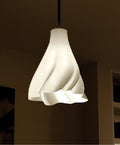 Silken Twist Pendant Lamp Shade, 3D Printed Swirl Light