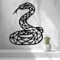 Low Poly Snake Wall Art, 3D Printed Cobra Panel