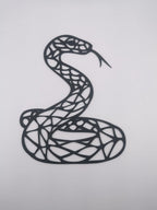Low Poly Snake Wall Art, 3D Printed Cobra Panel