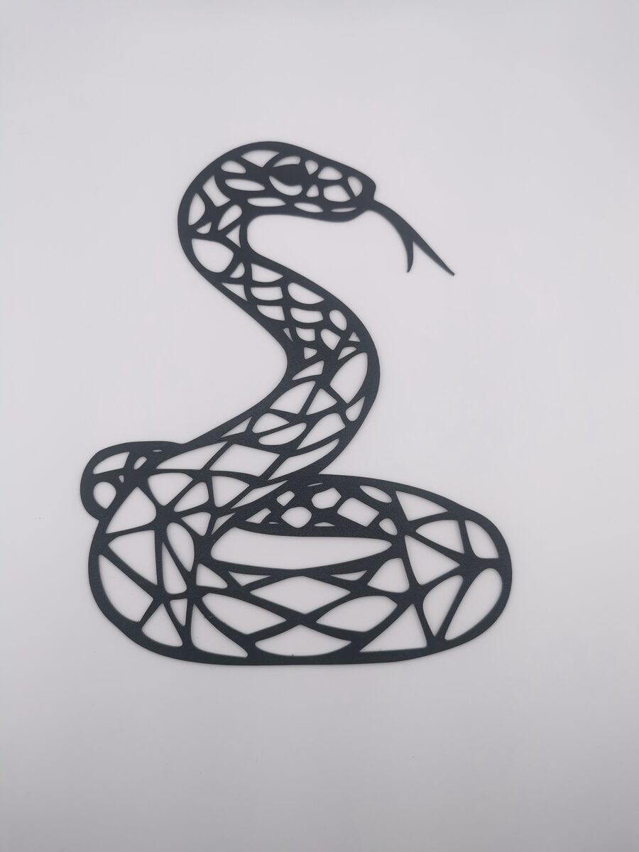 2d Low Poly Snake Wall Art