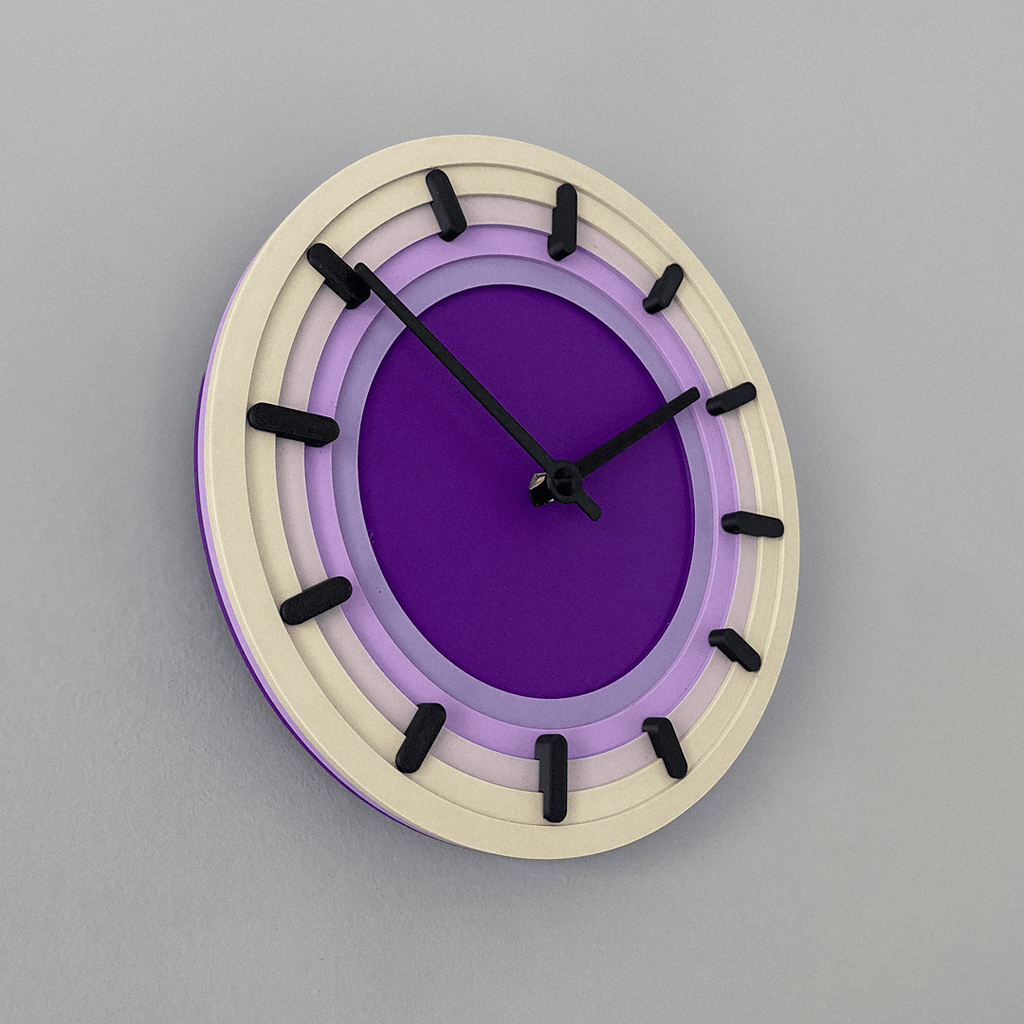 Topo Contour Wall Clock, 3D Printed Topographic Decor